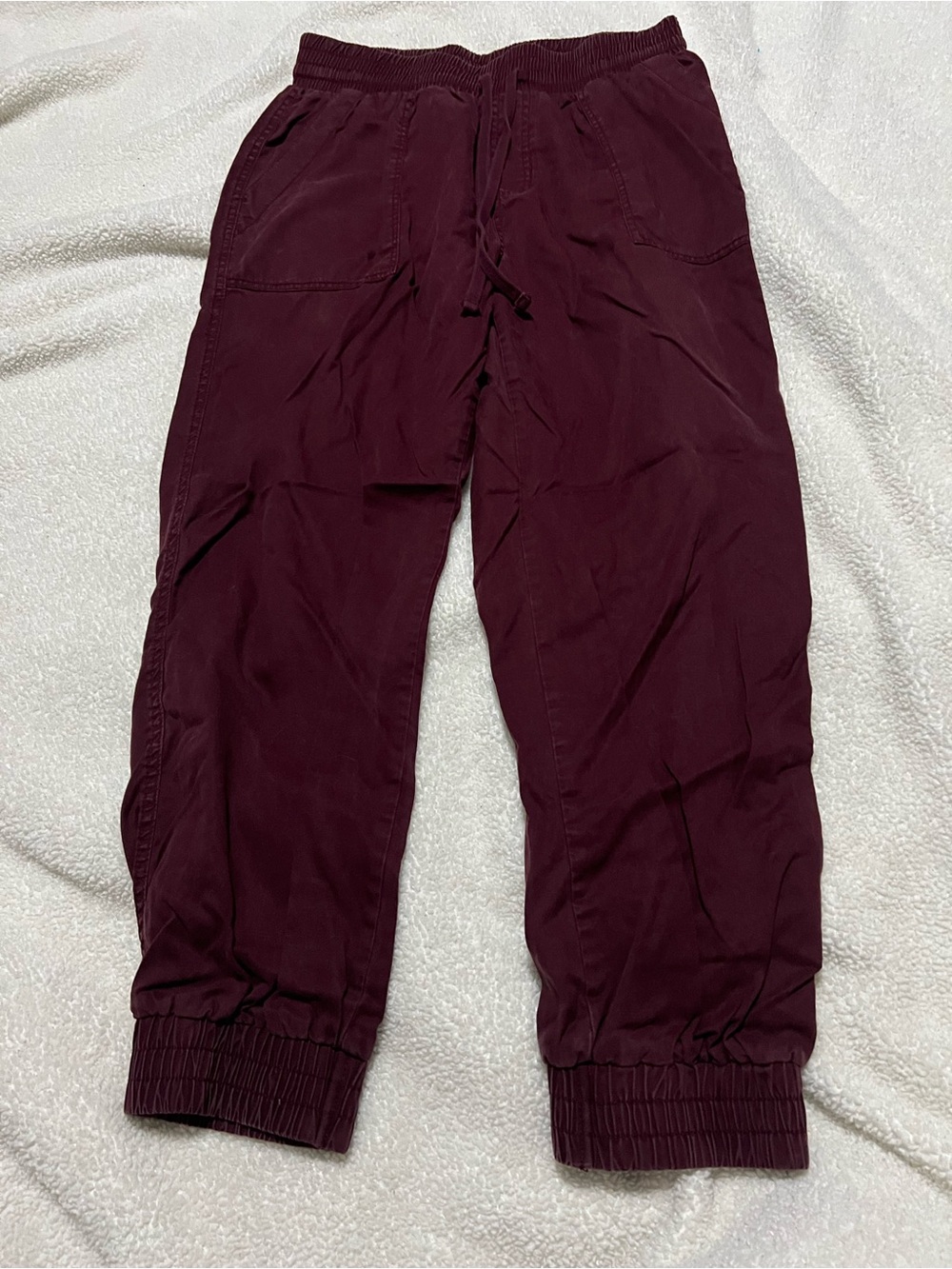 A new day Burgundy Drawstring Jogger Pants